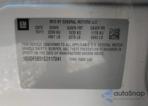 2012 Cadillac Cts Luxury from USA, damaged, VIN 1G6DF5E51C0117241